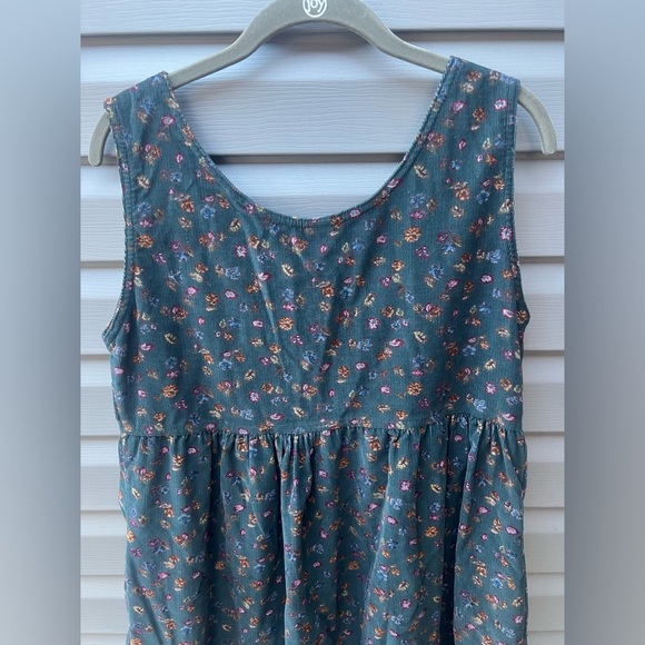 Vintage LL bean Floral Sleeveless jumper  - Green size 6P - Picture 7 of 12